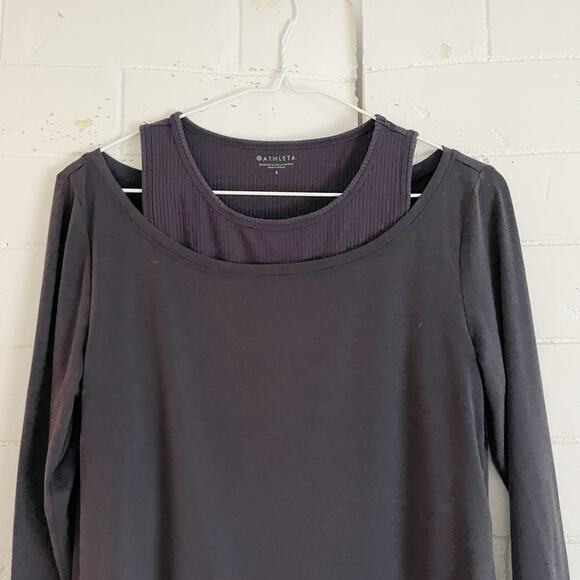 ATHLETA Essence Groove Long Sleeve Top Small S - Picture 5 of 9